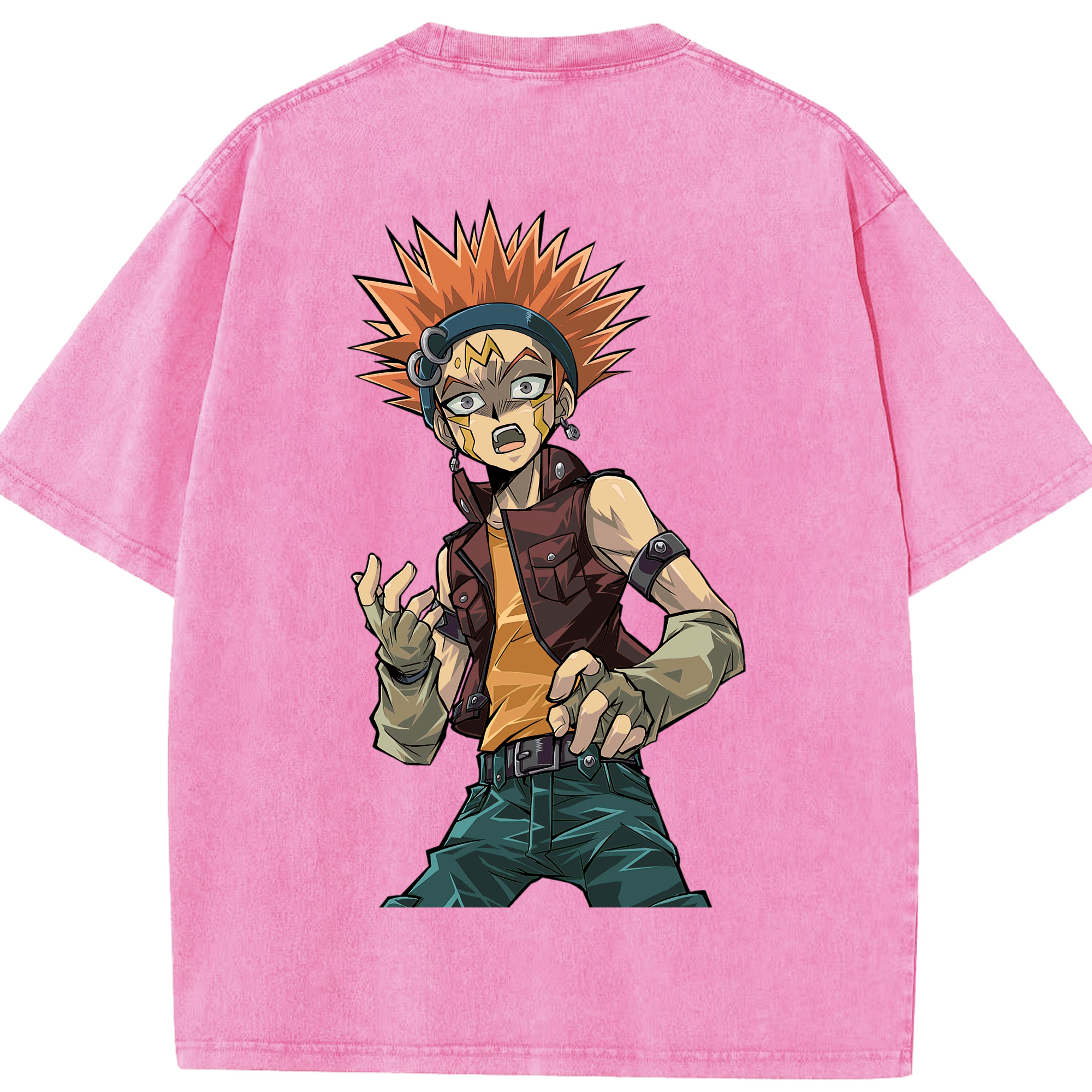 （画像用） 遊☆戯☆王 Yu-Gi-Oh! 綿100% ヴィンテージ風 半袖Tシャツ（背面プリント）